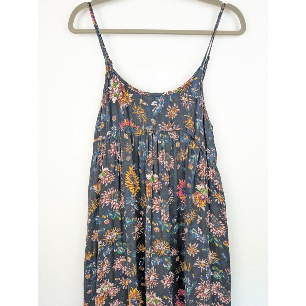 Natural Life Maxi Dress Sunflower Floral Cottagecore Boho Summer Black Size S - Picture 3 of 10